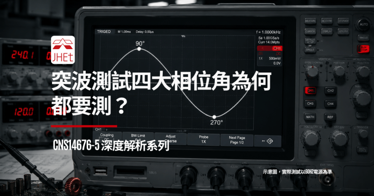 突波測試四大相位角0度90度180度270度｜京鴻檢驗
