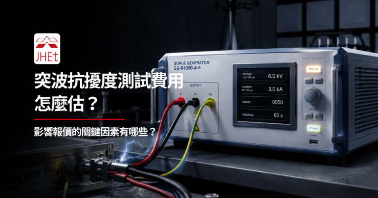 突波抗擾度測試費用報價關鍵因素｜京鴻檢驗