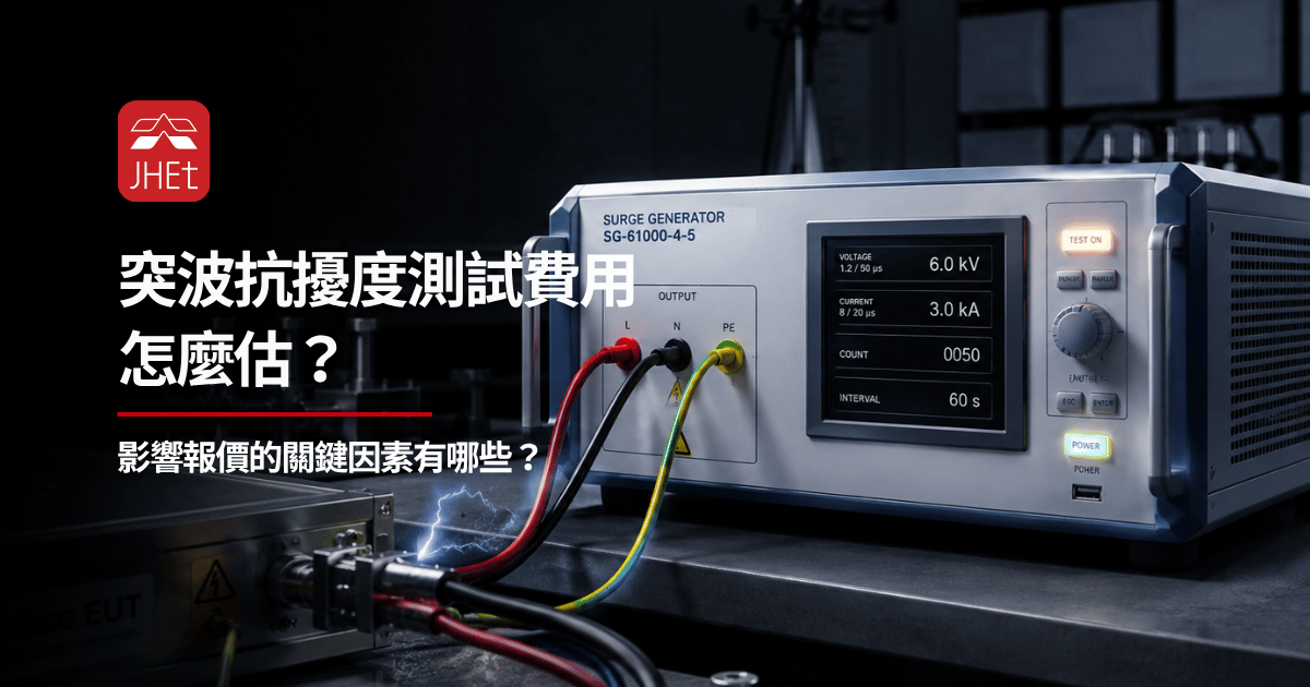 突波抗擾度測試費用怎麼估?影響報價的關鍵因素全解析