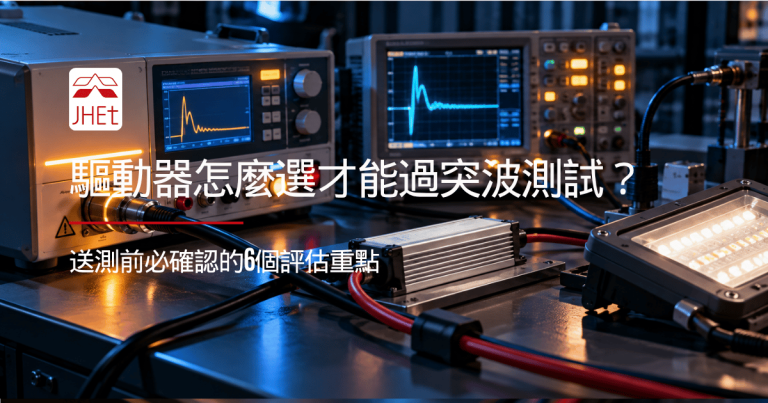 LED驅動器選型評估突波測試通過率關鍵重點